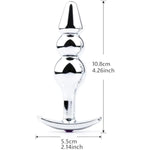 Anal Bead Butt Plug Adult 3 Beaded Training Beginners Sex Toys (Anchor)