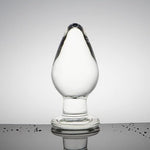 Small Anal Plug Crystal Mushroom Shape Butt Plug Glass Massage Bum Plug Sex Toys for Women Men Masturbation