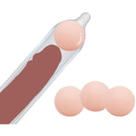 Silicone Penis Enlarger Beads 4Pcs Pennis Sleeve Extensor De Pene Cock Sleeve For Gay Couples Sexual Pleasure, Ultra-Soft Dick Enlargers Sex Games Kinky Toys For Men, Penile Balls, Pink