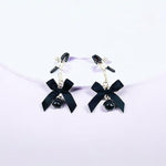 Bow Nipple Clamps Bells Sexual Pleasure Non Piercing Adjustable Chain Nipple Clip On Jewelry Breast Clamps Leather Bow Heart Choker Necklace With Velvet Bag