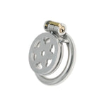 Flat Chastity Cage Made Of Metal Male Chastity Device With Catheter And Belt Cock Cage With Concealed Lock And Multiple Ventilation Holes For Restraining A Man'S Penis Sex Toys Penis Cage (1.77In,A)