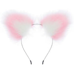 Butt Plug Fox Tail Cosplay Anal Plug Anal Butt Plug Adult Sex Toys For Beginner Women Men Couple (Pink-White Set)