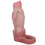 Silicone Penis Extender Condom With Cock Ring Realistic Textured Penis Sleeve Enlarger For Men Reusable Girth Enhancer Sleeve (A)
