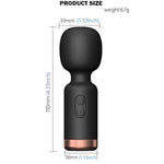 Flooseca Super Mini,Powerful Av Vibrator,Portable G Spot Clit Stimulator Vibrators, Wand Massager Sexy Toys For Adults With 10 Vibration Modes(Black)