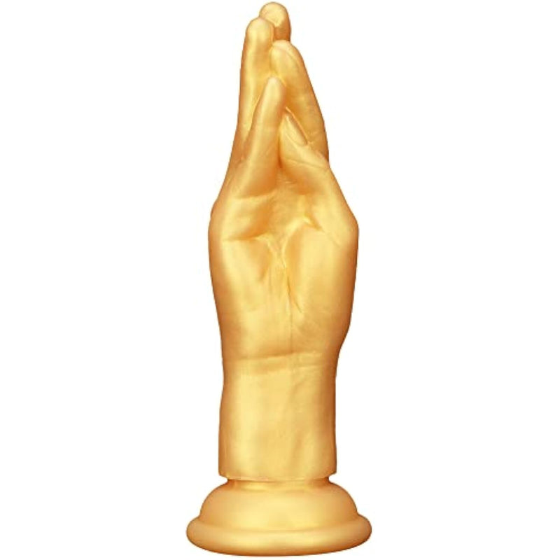 Gold Anal Plug Fisting Dildo Realistic Hand Dildo With Suction Cup Fist Sm Anal Plugs Forearm Dildo Anal Sex Toy For Vaginal Or Anal Fisting Masturbation Hands Free Fisting