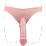 Soft Elastic Liquid Silicone Strap On Dildo, Adult Lifelike Realistic Dildo Panties, Wearable Dildo Adult Game Tool, With 7.8 Inch Hollow Dildo Sleeve Enlarger, Universal Size Waterproof