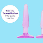 Beginners Butt Plug Kit, 3 Piece Anal Training Set for Couples