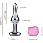 Butt Plush Plug Sex Heart Bell Anales Toy Plug Anal Butt Plug Sex Heart Metal Bell Anal Butt Plug For Sex Heart Shape Crystal Butt Plug With Traction Bag
