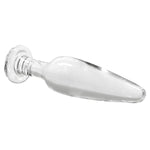 Crystal Glass Anal Butt Plug Sex Toys Clear Glass Anal Plug Anal Expander Training Transparent Butt Plug Anal Trainer For Women Men Couples Tapered Head Anal Trainer Toy Anal Sex Toy (L)