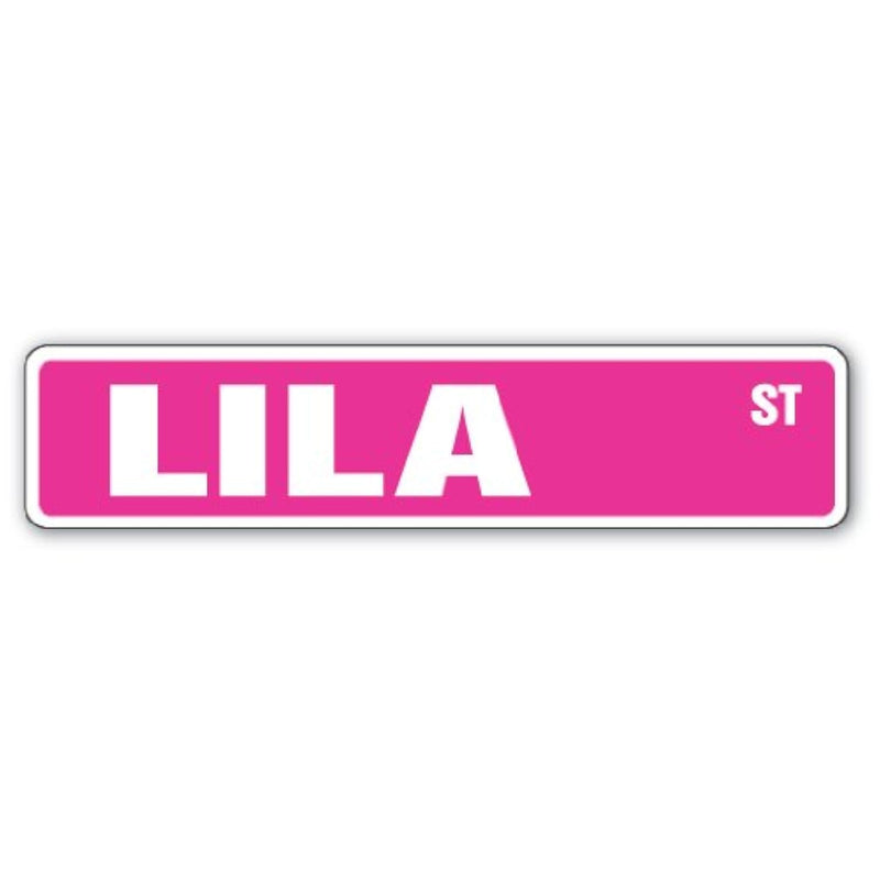 Lila Street Sign Childrens Name Room Sign | Indoor/Outdoor |  18" Wide Plastic