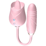 Sex Toys Rose Vibrator Women Dildo - With Thrusting G Spot Vibrators & 10 Tongue Licking For Clitoral Nipple Stimulation Anal Dildos, Adult Toys Sex Games For Female Men Couples (Pink)