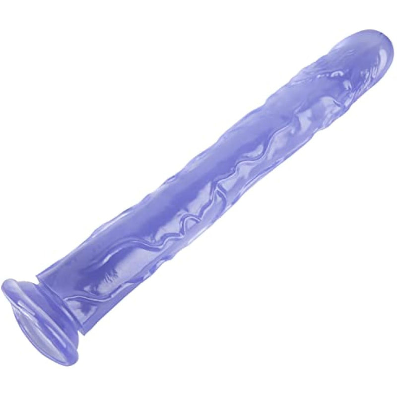 13 Inch Jelly Crystal Dildo, Realistic Huge Flexible Dildos With Powerful Suction Cup Base Large Soft Thick Anal Dildo Adult Sex Toy For Women - Blue