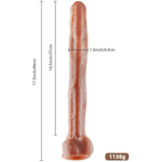 17.3 Inch Super Long Realistic Dildo, Built In Skeleton Flexible Dildo With Strong Suction Cup, Silicone Huge Big Anal Dildo, Giant Dildo Large Penis Stimulator Sex Toy For Women Men Gay