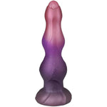 Realistic Dildo With Big Knot Strong Suction Cup Animal Penis G-Spot Stimulation Prostate Massager Liquid Silicone Anal Beads For Men Women Advanced Players (Gradient Purple)
