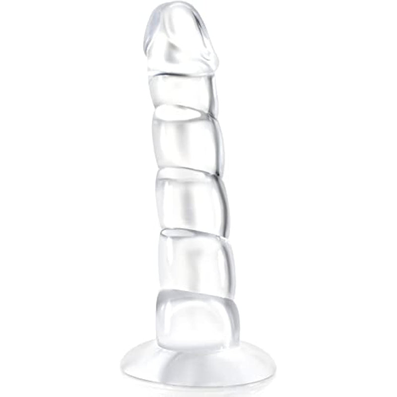 6.8 In Clear Dildo Anal Bead Trainer Sex Toy For Women,G Spot Vaginal Stimulator Flexible Jelly Penis Dong Prostate Massager With Suction Cup,Butt Plug Anus Dilator Masturbator For Beginner Men Couple