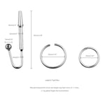 Urethral Plug, Hollow Urethral Dilator With Penis Rings Urethral Penis Plug Prostate Stimulation Masturbator Sex Toy For Men, 3.15 Inch