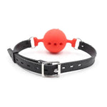 Breathable Red Silicone Sex Game For Sm Games, Silicone Sex Toys Bondage Ball Gags, Bondage Restraint Silicone Sm Gag Muzzles