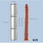 16.5 Inch Super Long Realistic Dildo + Electric Shock Wand Vibrator