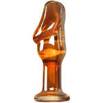 Glass Dildo Pleasure Wand Penis Crystal Anal Butt Plug,Phallic-Shaped Glass Dildo Crystal Pleasure Wand Crystal Penis G-Spot Stimulator Women Masturbation Butt Plugs For Men Women(L)