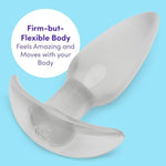 Butt Plug - 4 Inch Anal Plug - Beginner Friendly T-Bar Base With Tapered Tip - Waterproof - Clear