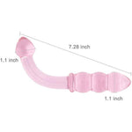 Bent Pleasure Wand G-Spot Dildo Transparent Anal Butt Plug For Men Women