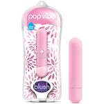 Vive Pop Vibe - Waterproof 10 Function Rumbly Micro Vibrator - Satin Smooth Texture - Travel Sized Pocket Vibe, Sensual Massager For Women - Pink