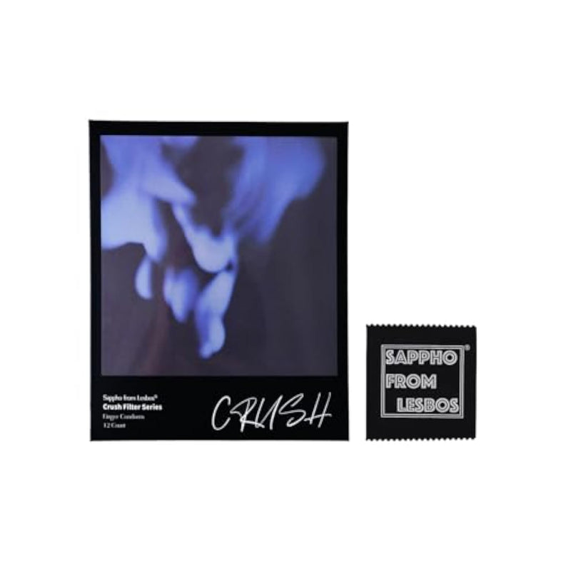 Crush Blue Finger Condoms, Ultral Thin Lubricated Latex Fingersex Cots For Sti Protection, Natural Sensitive -12 Count, No Fragrance