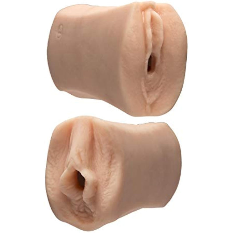 Doc Johnson Kittens and Cougars - ULTRASKYN Double-Sided Stroker - Jessie Andrew's Pussy and Julia Ann's Pussy - Vanilla (5423-12-AM)