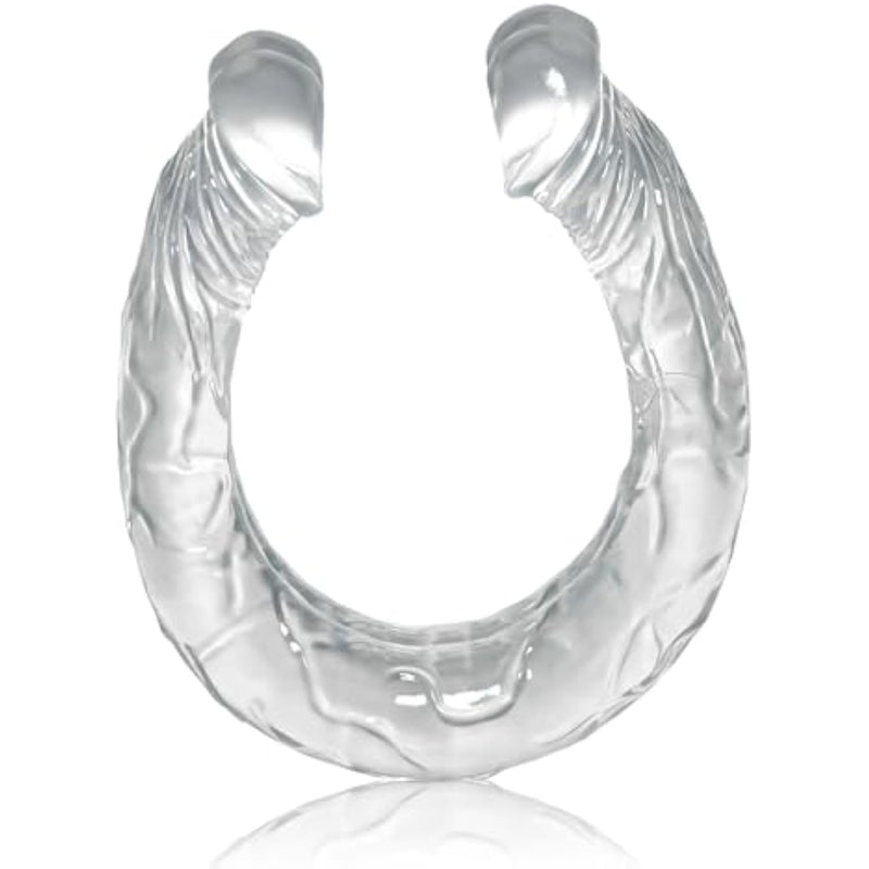 18.1 Inch Super Long Realistic Double-Ended Dildo Transparent Double Sided Dildos Anal Long Dildo Soft And Flexible Double Dildo Double Dong Realistic Dildos For Couple Men Women Penis