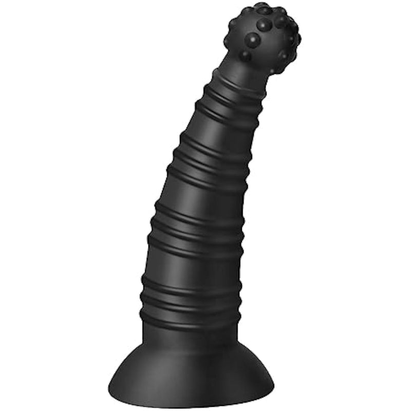 Silicone Suction Cup Dildos Butt Plugs Anal Beads With Particles Heads Prostate Massage G-Spot Vaginal Stimulation For Men Women Couples (L)