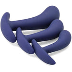Butt Plugs Kits Adult Silicone Anal Plug 3 Pcs Beginners Male Female Sex Toys Training Set (Deep Blue)