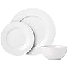 18-Piece White Dinnerware Set, Plates, Bowls, Service for 6