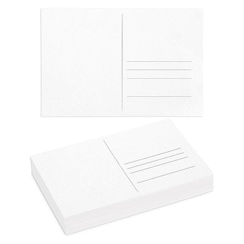 50 Pack Watercolor Postcards, 100% Cotton 140lb 300gsm Blank Postcard Set