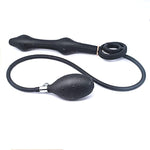 Silicone Inflatable Anal Beads for Men and Women - Graduated Design Expander Dildo with Adjustable Air Valve