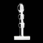 Glass Dildo Crystal G-Point Stimulation Massage Stick Anal Sex Toy, Yellow Glass Anal Butt Plug