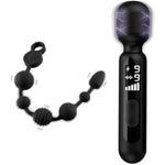 16.5Inch Vibrating Anal Beads + Electric Shock Wand Vibrator