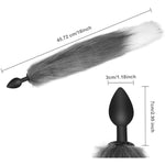 Fox Tail Cosplay Anal Plug Butt Stopper With Tail, Silicone Butt Anal Plug Cute Fluffy Tail Adults Role Play Games Adult Toy For Beginner Couples