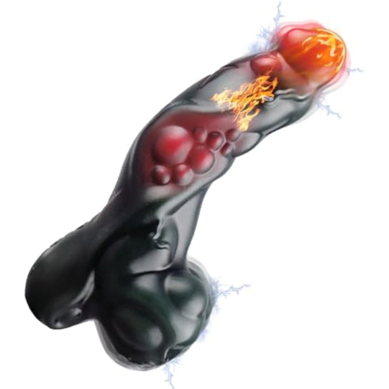 7.4”Big Monster Thrusting Dildo Adult Sex Toy,10 Powerful Heating Vibration For Stimulating Anal Prostate Massager G Spot Clitoris Sex Wand Homosexual For Women Couples Man Lesbian Pleasure(Red)