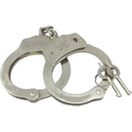 Streetwise Double Lock Nickel Plated Steel Handcuffs For Adults - Professional Grade Police Handcuffs W/Push Pin Lock, Spare Key, & Durable Construction - Real Metal