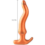 Long Butt Plug Ultra Soft Liquid Silicone Sinuous Anal Plug Anus Dilator For Beginner Advanced Men Women (L)