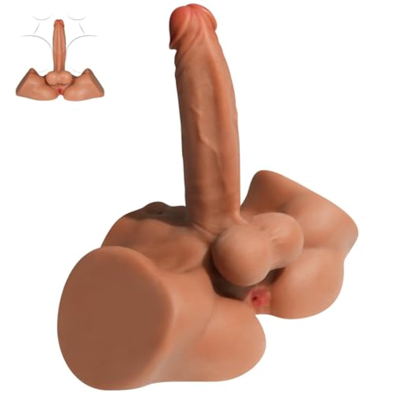 4.6Lb Male Sex Doll With Realistic Dildo, Adult Torso Sex Dolls Huge Dildo For Female Masturbation, Anal Butt For Gay Sex Toys, Adult Sex Toy Unisex Masturbator Sex Doll For Gay Couple Women