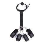 Bdsm Sex Toy Set Sex Bondage Set Sex Restraints Kit Sex Toys With 4 Handcuffs Mouth Gag For Couples Adults Bed Restraints Fetish Erotic Slave Role Play
