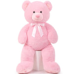 47Inch Giant Teddy Bear Stuffed Animal 4Ft, Big Teddy Bear Plush For Baby Shower, Cuddly Large Stuffed Bear Gifts For Kids, Girls, Girlfriend, Women On Valentine, Christmas, Birthday?Pink?