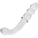 Double-Ended Glass Anal Beads Bent Pleasure Wand Anal Sex Toy Men And Women Masturbation Penis Anal Plug