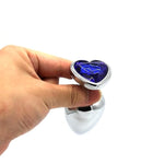 Butt Plugs Metal Anal Sex Toy, Deep Blue Gem Adult Sex Toy (Large)