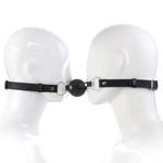 Double Silicone Mouth Ball Gag Mouth Harness Open Mouth Plug Strap On Bondage Restraint Sm Fetish Sex Toys For Women Men Couples