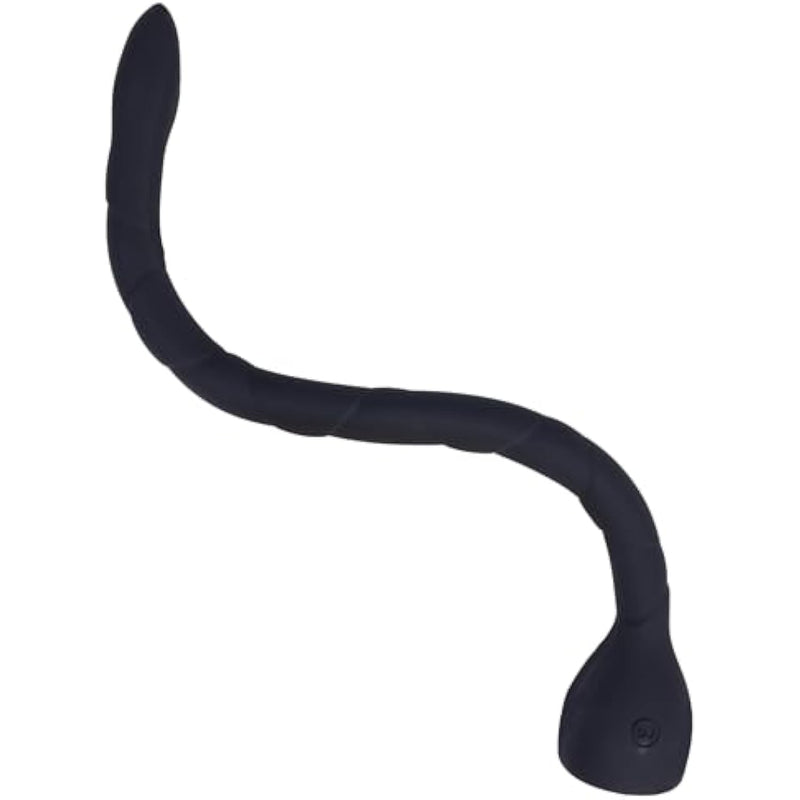 Doc Johnson Merci - in Deep - Premium Silicone Anal Snake - Extra Long Anal Toy - Vac-U-Lock Compatible - for Adults Only, Black