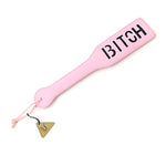 Lovesex Pu Leather "Bitch" Spanking Whip Paddle Adult Sex Bondage Restraint Toy Pink