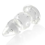 6.5 Inch Anal Beads Butt Plug, Transparent Anal Trainer Dildo