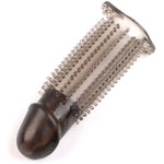 Vibrating Penis Sleeve Cock Sleeve Enlarge Extender Penis Rings Reusable Penis Sleeve Ribbed Lengthen Thicken Harden For Adult Men Couples Sex Toy